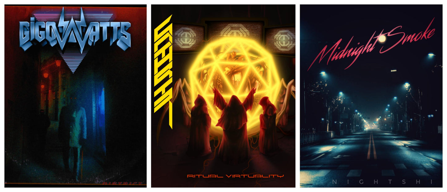 Synthwave Vinyl Bundle: Gigowatts + SNTHSTR + Midnight Smoke